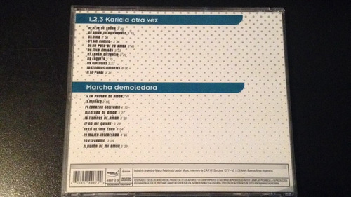 Karicia - 1,2,3 Karicia Otra Vez/marcha Demoledora Cd Nuevo