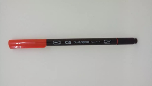 Marcador Artístico Aquarelável Dual Brush - Cis - Vermelho