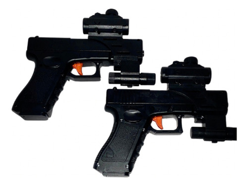 Pistola Glock Juguete Lanzador Hidrogel Manual Laser