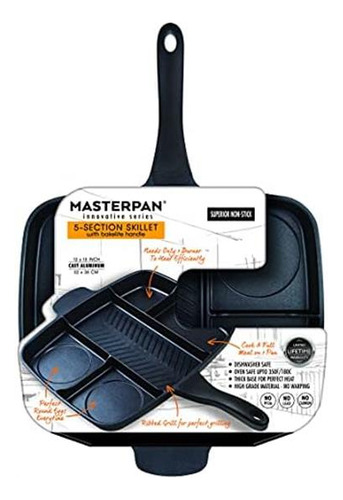Sartén Para Comidas Divididas Antiadherente Master Pan, 15,