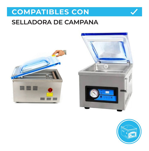 Bolsas Lisas Para Sellar Al Vacío 17x24 Cm 70 Micras 100 Und