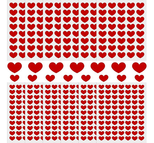 1170 Calcomanías Metálicas Corazón Rojo Con Corazón Para Man