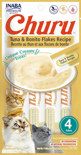 Inaba Inaba Cat Snack Churu 4 Unidades Tuna Y Bonito Flakes