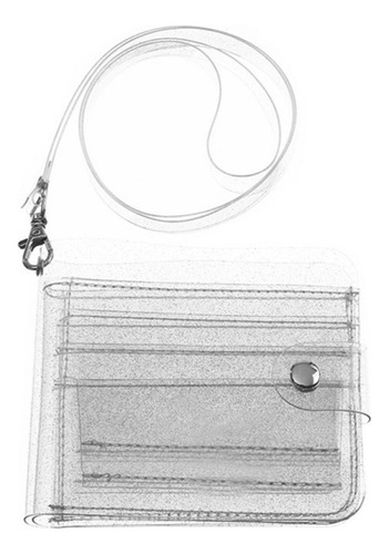 Cartera Transparente Para Mujer Con Cordón, Con Purpurina, B