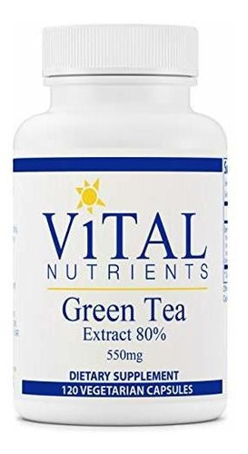 Extracto De Té Verde - 550 Mg - Antioxidante Potente - 120 Cápsulas Vegetarian
