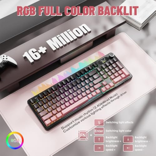 Teclado Mecánico Inalámbrico Para Juegos Attack Shark X98 Pr