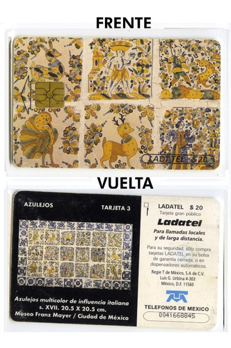 Tarjeta Ladatel $20 Azulejos Num 3: Azulejo Multicolor