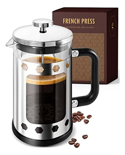 Cafetera Gracies Finest French Press, Grande, 34 Oz. J