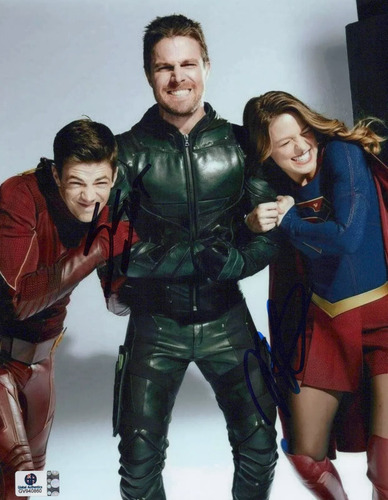 Autografo Grant Gustin Flash Melissa Benoist Supergirl Flash (Usado)