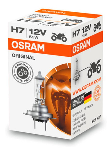 Imagen 2 de 7 de Lampara Osram H7 12v 55w