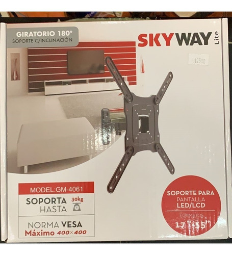 Soporte Tv Led Lcd Movil 1 Brazo 17 32 43 55 Skyway St8