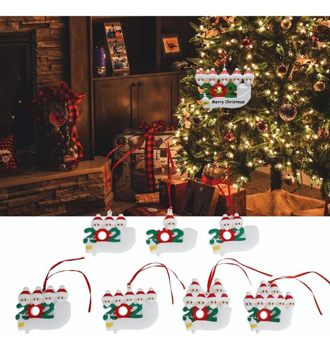 7 Piezas Diy Bendiciones Árbol De Navidad Adorno Colgante