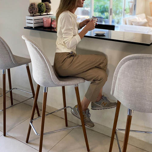 Imagen 6 de 8 de Banqueta Nina Wood Diseño Premium Tapizada Rossi