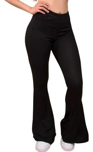Pantalon de tela acampanado hotsell