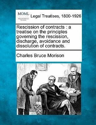Libro Rescission Of Contracts - Charles Bruce Morison
