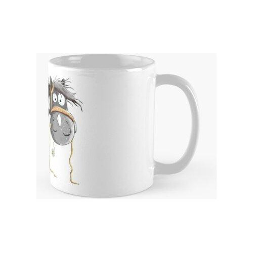 Taza Pequeño Y Lindo Pinto Caballo Con Pájaros Calidad Premi