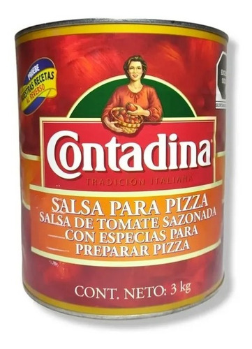 Salsa De Tomate Sazonada Para Pizza Contadina Italiana 3kg