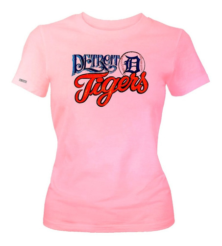 Camiseta Estampada Detroit Tigers Bola Beisbol Deportes Ikrd