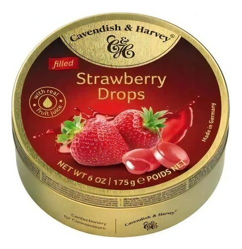 Caramelos De Frutilla Rellenos Cavendish & Harvey 175g