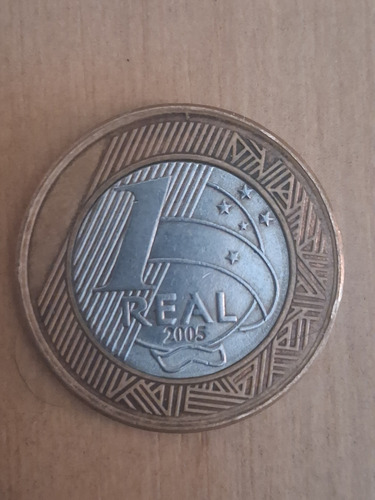 Moeda 1 Real Comemorativa 40 Anos Bamco Central 2005 (Usado)