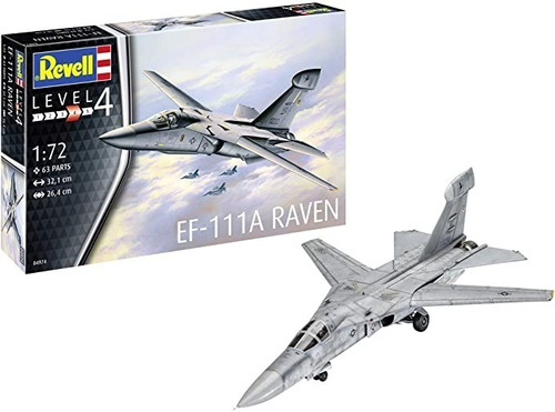 Kit P/ Montar Revell Avião Ef-111a Raven 1/72 63 Peças 04974