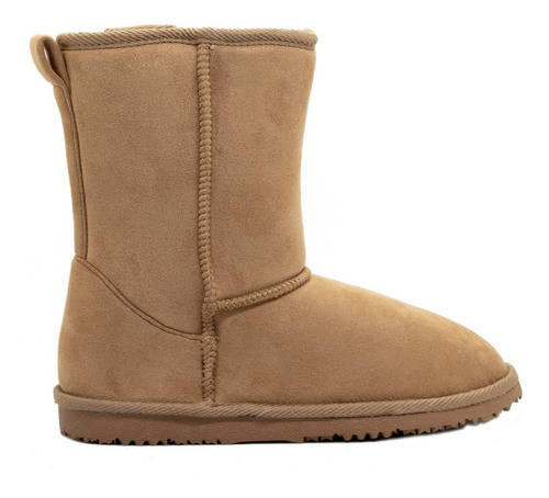 Pantubotas Mujer Caña Media Microfibra Camel