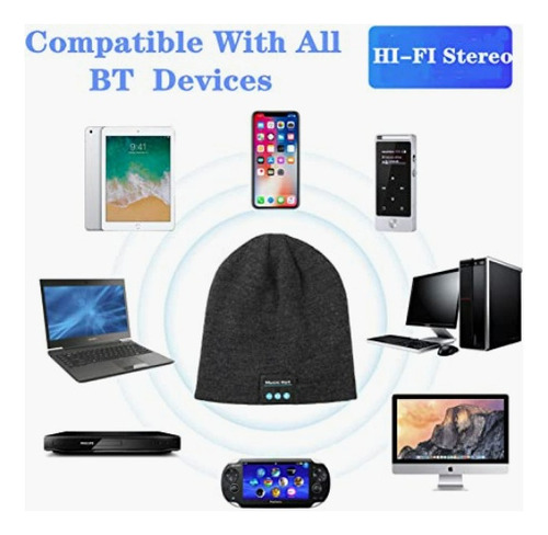 Chapéu De Fone De Ouvido Bluetooth, Boné De Música Com Luvas