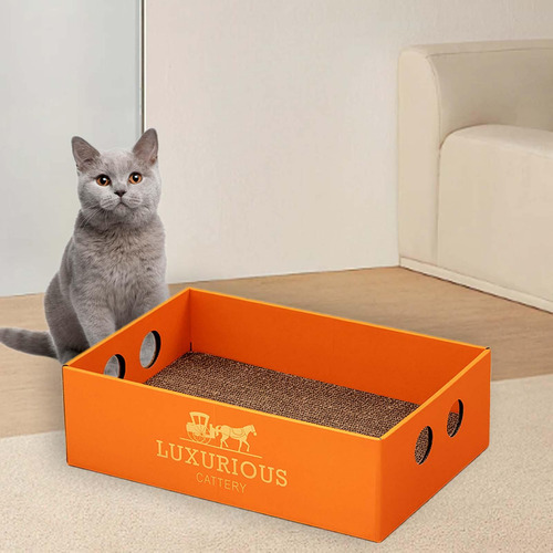 Caja Rascadora Para Gatos, Tablero Rascador Portátil,