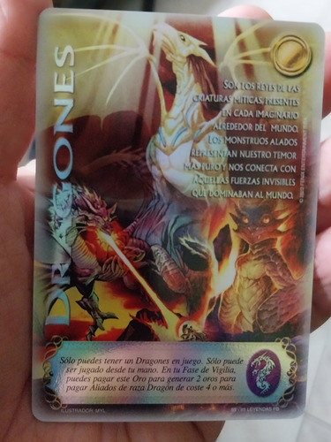 Carta Oro Dragones , Mitos Y Leyendas Primer Bloque 