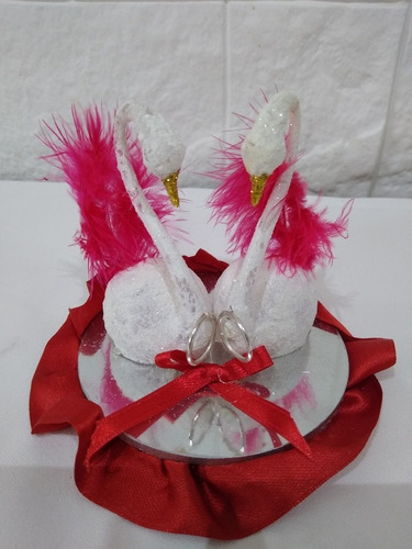 Pareja De Cisnes En Acrilico  Souvenirs,casamientos,15 Años