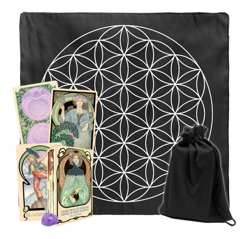 Tarot Visiones Etereas En Español+morral+tapete Mod Flor