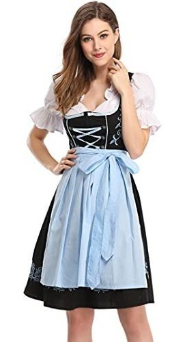 Glorystar Vestido Alemán Dirndl De Mujer Tradicional 8mlmf