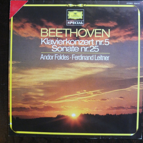 Vinilo Beethoven Klavierkonzert Nr.5 Sonate Nr.25 F.leitner