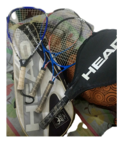 Set Raquetas (4) Tenis Marca Head Con Porta Raquetas 