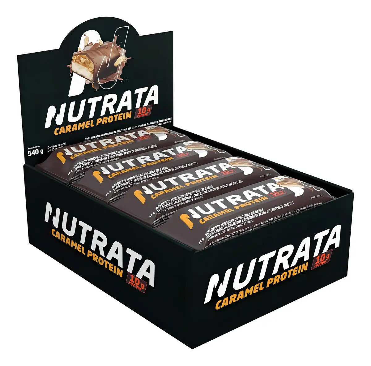 Barra Whey Protein Caramel Bar Nutrata Grow Soldiers Nutry Sabor Caramelo