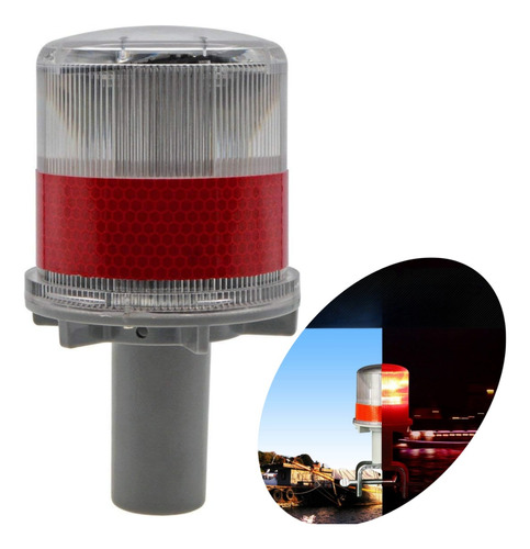 Baliza Destellante Solar Led Rojo