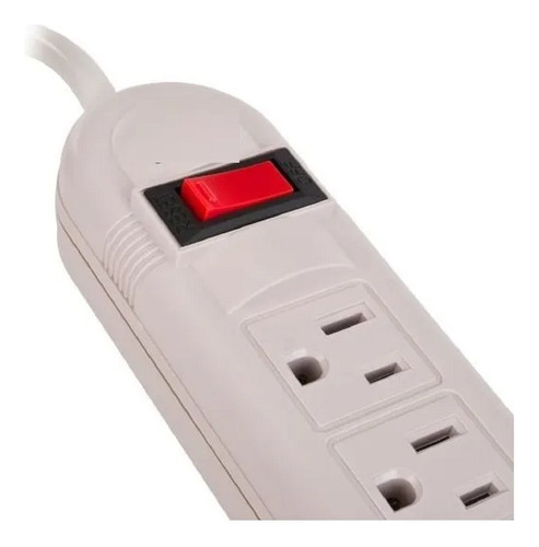 Multicontacto Barra Extension Electrica 6 Contacto On Off Blanco