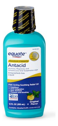 Equate Antiacido Líquido Sabor Original Gases 355ml 