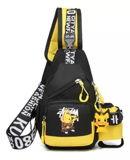 Bolso Bandolera De Pecho Para Niños Con Estampado De Pikachu