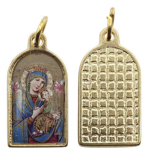 10 Medallas Dije Virgen Perpetuo Socorro 25mm Souvenirs