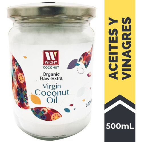 Aceite De Coco Virgen Organico 500 Ml Wichy