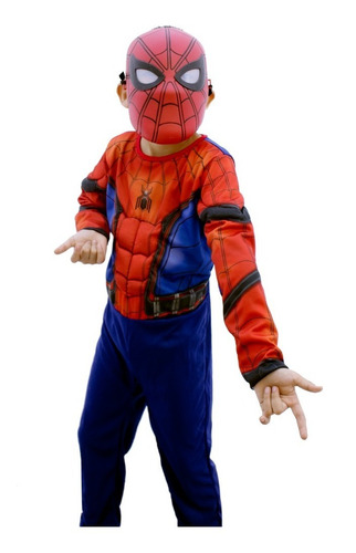 Disfraz Spiderman Hombre Araña De Regreso A Casa Homecoming Tom Holland Con Mascara Fantasy Ruz Infantil Niño
