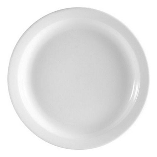 Plato Porcelana Blanca Cac China Ncn-8 Clinton Narrow Rim 9 