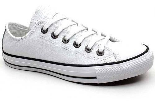 all star branco couro original