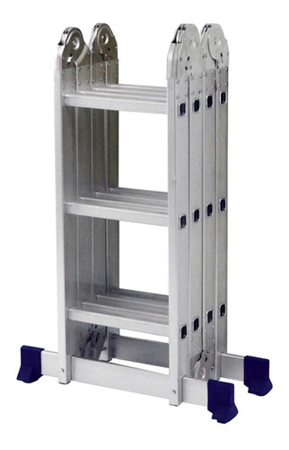 Escada Articulada Multifuncional 4x3 12 Degraus Alumínio Mor