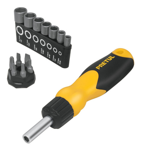 Desarmador Tipo Matraca Destornillador + Puntas Y Dados Set