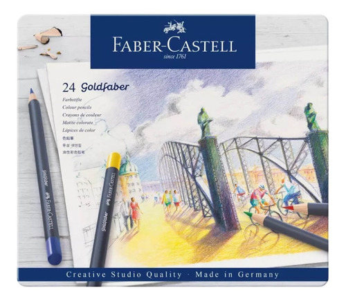 Lapices De Colores Faber Castell Goldfaber Set 24 Piezas