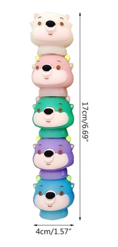 Resaltador C/forma Osito Love Color Dulce Papeleria Set 4