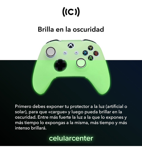 Funda Control Silicón Fosforescente Para Xbox One X Y S