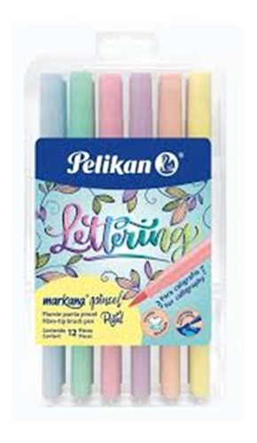 Marcador Pelikan Pastel Punta Pincel X 12 Lettering   Brush 